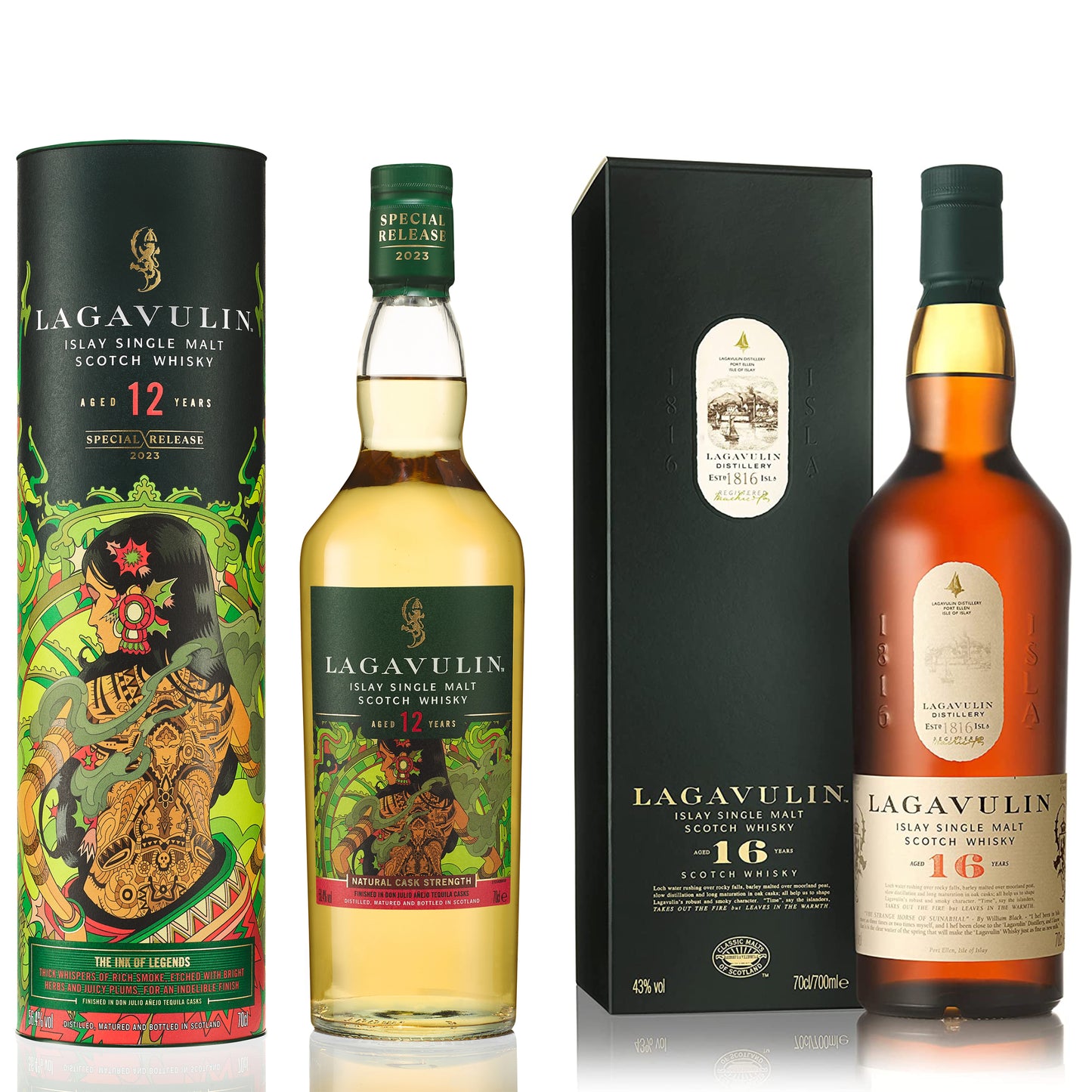 Lagavulin 12 Year Old Special Release 2023 & Lagavulin 16 Year Old, 2x70cl