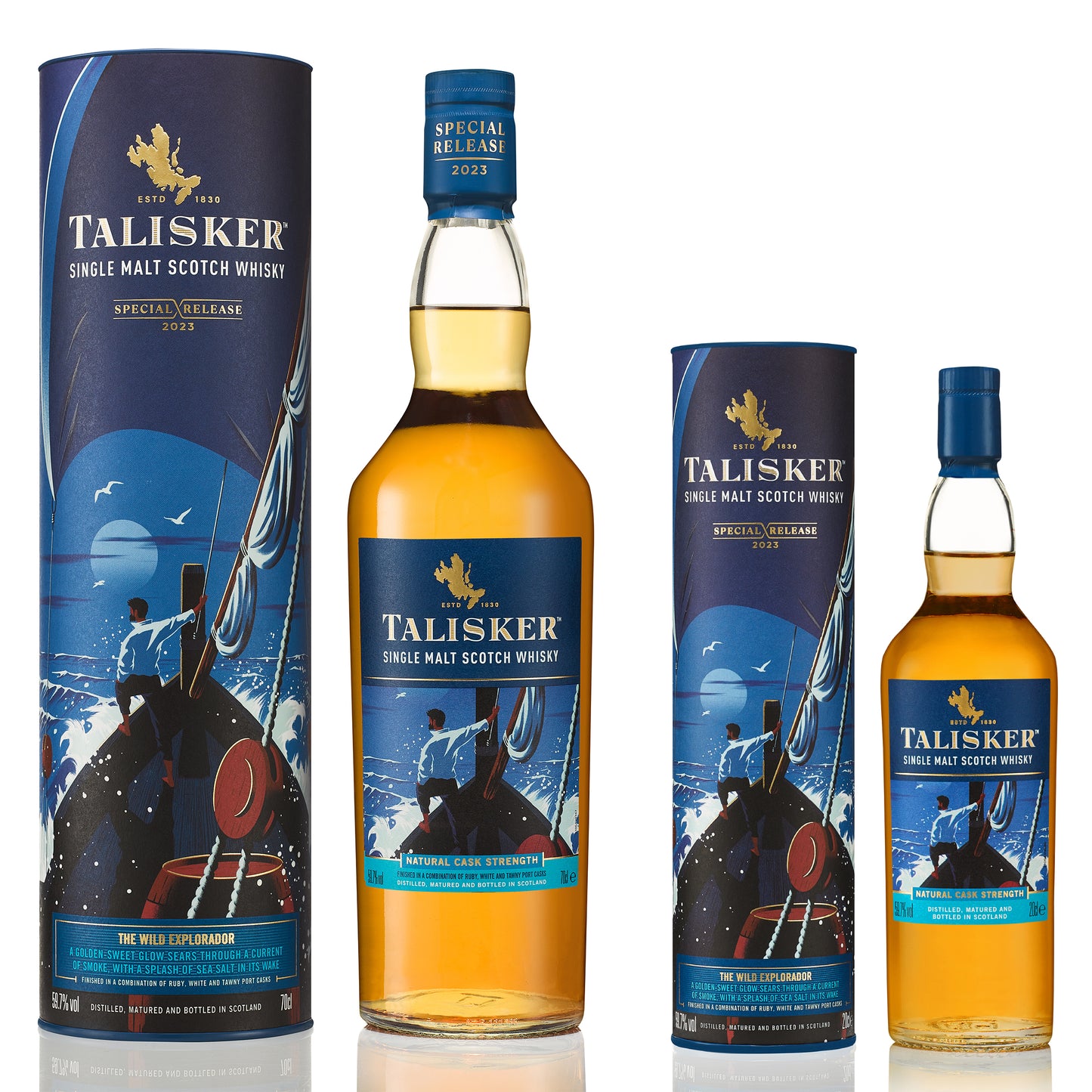 Talisker Special Release 2023 Single Malt Scotch Whisky Bundle, 1x20cl + 1x70cl