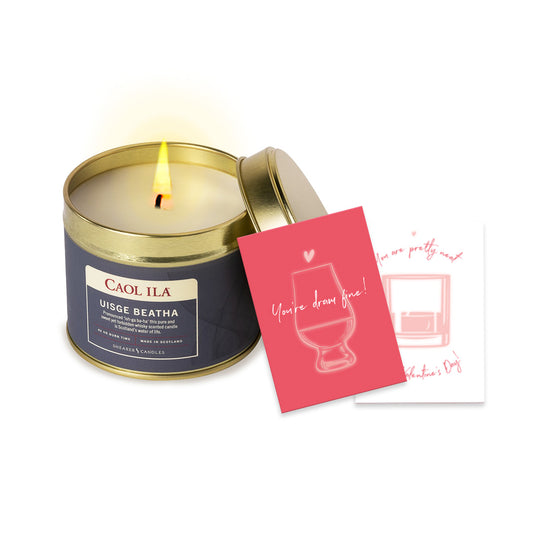 Valentines Card + Caol Ila Candle